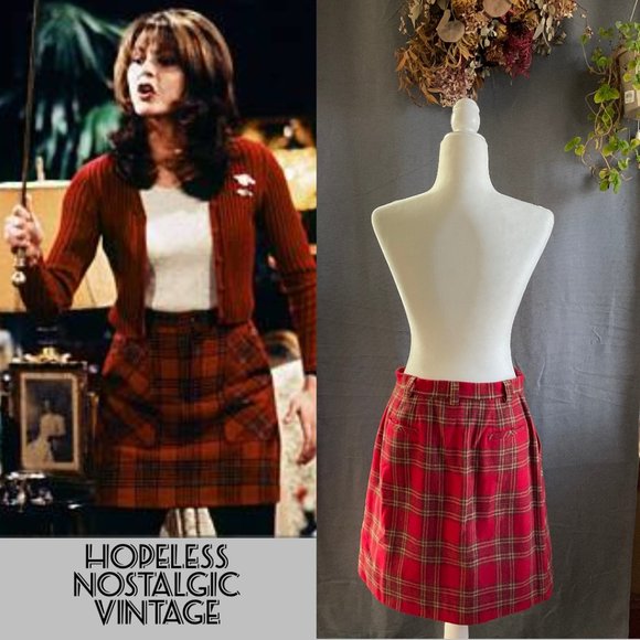 Vintage Spiegel Skirt ASO Daphne Moon (Red Plaid) - Picture 3 of 4